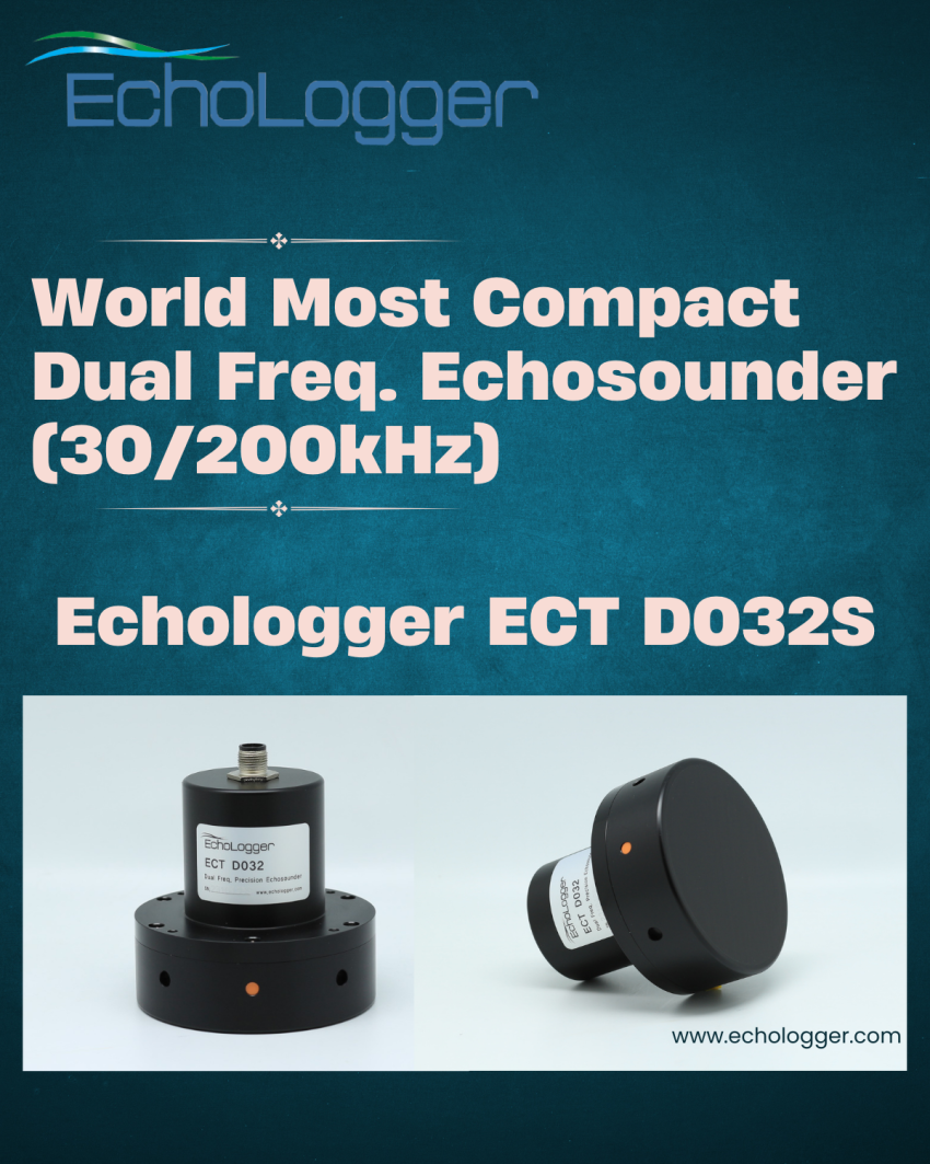 World Most Compact Dual Freq. Echosounder Echologger ECT D032S